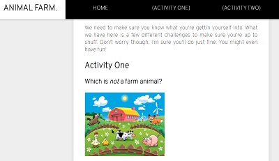 Screenshot of JavaScript project